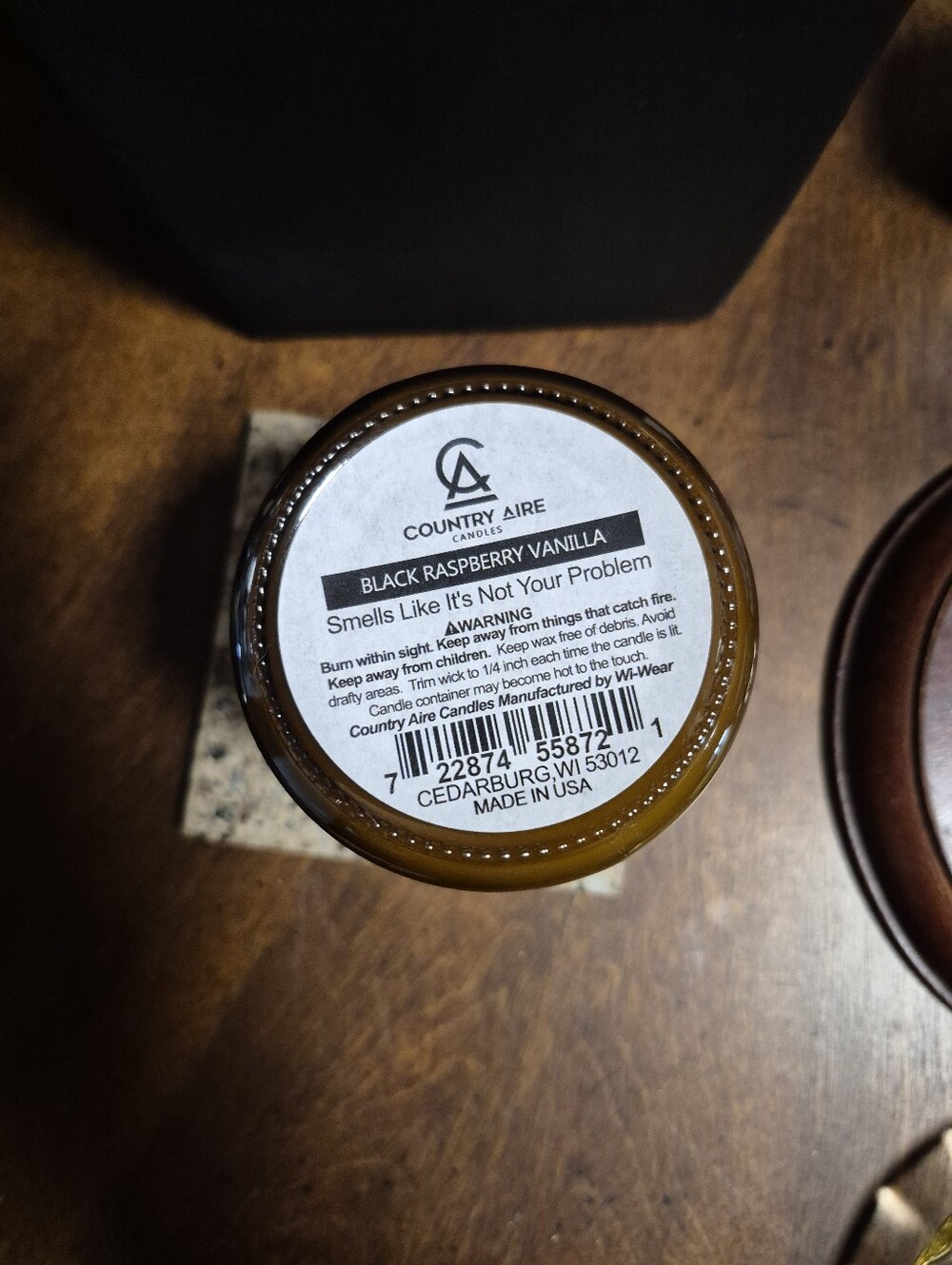 Smells Like It’s Not Your Problem Anymore Natural Soy Wax Candle - Amber - Picture 3 of 3